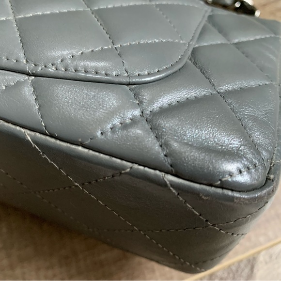Chanel Lambskin mini rectangular in grey - Picture 8 of 14